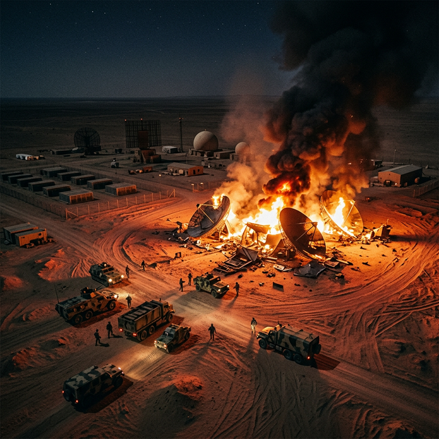 Illustrative representation of radar installation damage